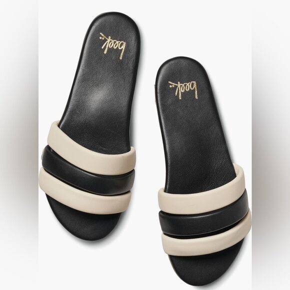 Beek calibird slide sandal in black and white size 8 brand new in box - Picture 2 of 3